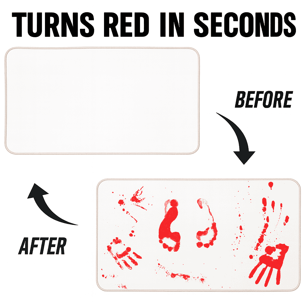 Bloody Footprints Bath Rug
