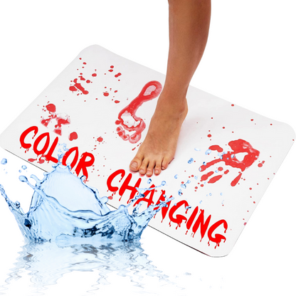 Bloody Footprints Bath Rug