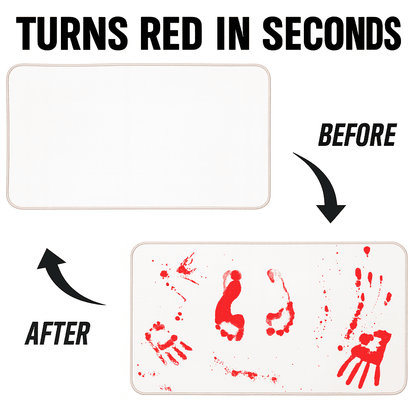 Bloody Footprints Bath Rug