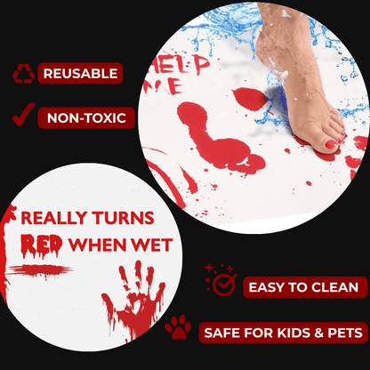 Bloody Footprints Bath Rug