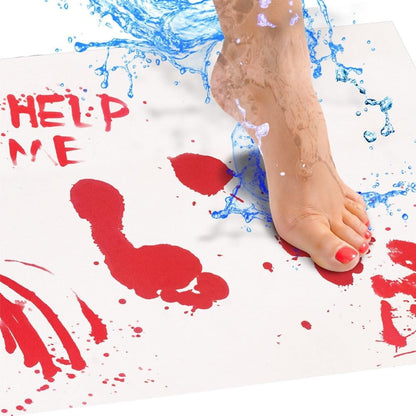 Bloody Footprints Bath Rug